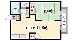 メゾンT2B棟  ｜ 兵庫県姫路市砥堀（賃貸アパート1LDK・2階・40.25㎡） その2