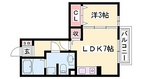 リビングタウン網干　A棟  ｜ 兵庫県姫路市網干区垣内西町（賃貸アパート1DK・2階・30.25㎡） その2