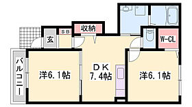 グランツメゾンII  ｜ 兵庫県赤穂市城西町（賃貸アパート2DK・1階・44.70㎡） その2