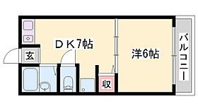 インタービレッジ三条  ｜ 兵庫県姫路市三条町1丁目（賃貸マンション1DK・4階・30.40㎡） その2