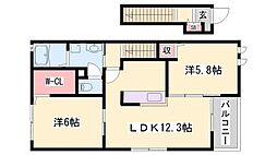 間取図画像 2LDK