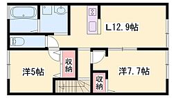 コルネットブラン 2LDKの間取図画像
