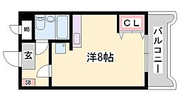 メゾンYS ワンルームの間取図画像