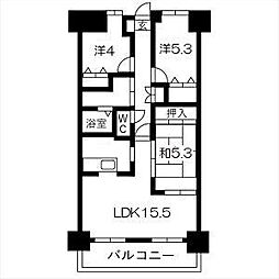 ライオンズマンション姫路市役所前 3LDKの間取図画像