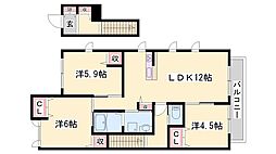 グランドゥール英賀保　B棟 2階