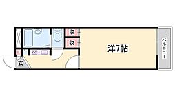 レオパレスアーバンフラッツK 1Kの間取図画像