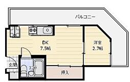 ペシュ七番館 1LDKの間取図画像