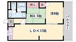 リバティーKAZU 2LDKの間取図画像