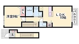 フラン・ブリーズ 1LDKの間取図画像