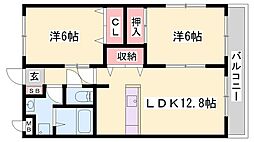 エクセルピア 2LDKの間取図画像