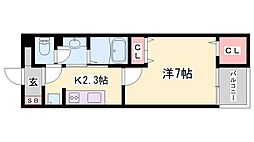 コオリナ 1Kの間取図画像