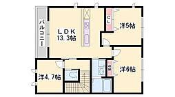 メゾン鎌倉 3LDKの間取図画像