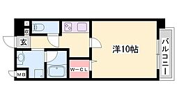 ベルメゾン・エグレット 1Kの間取図画像