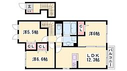 パインガーデン 3LDKの間取図画像