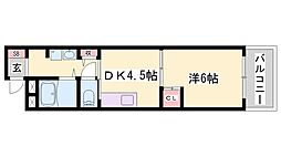 カサグランデモモ 1DKの間取図画像