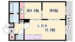 T-BLD神屋町 2LDKの間取図画像
