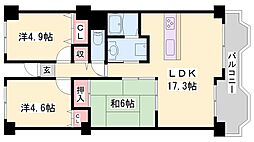 シャトウブランシェ 3LDKの間取図画像