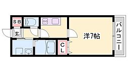 ネオクオーツ幸弐番館 1Kの間取図画像