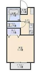 ゼスト ワンルームの間取図画像