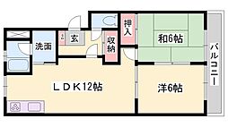 エコーハイツエム 2LDKの間取図画像