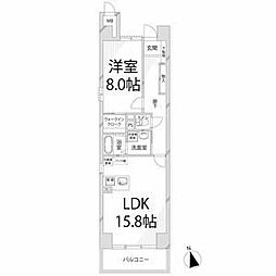 キャッスルコート龍野町 1LDKの間取図画像