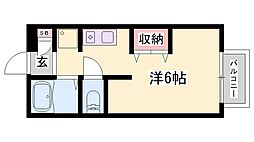 ha-1 ワンルームの間取図画像