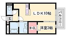 セリバテール荒川 1LDKの間取図画像