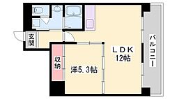 大栄・十二所前レジデンス 1LDKの間取図画像