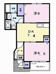 ラグーナ 2DKの間取図画像
