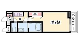 ビレッヂ飯田1 1Kの間取図画像