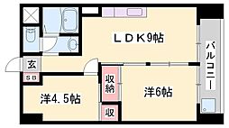 インタービレッジ西夢前台 2LDKの間取図画像