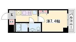 キャピタルアイ姫路 1Kの間取図画像