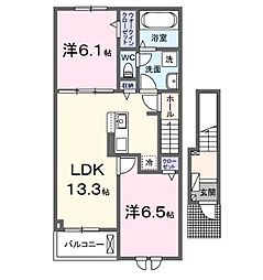 カミーノ オタンタトレ I 1LDKの間取図画像