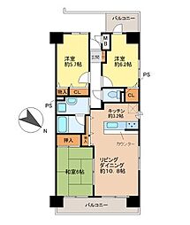 ラヴィーヌ砥堀 3LDKの間取図画像