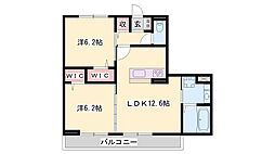 Laglycine青山 2LDKの間取図画像