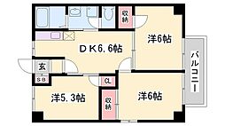 ラックファミール 3DKの間取図画像