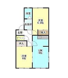 シェーンハイム 2LDKの間取図画像