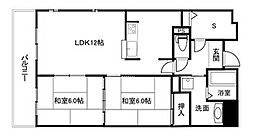 シティーガーデン広畑 2LDKの間取図画像