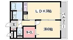 フェリア佐用岡 1LDKの間取図画像