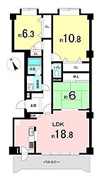 間取図画像 3LDK