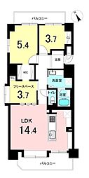 ダイアパレス宮の森3 3LDKの間取図画像
