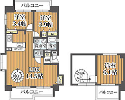ベルデフラッツ梅田北 3LDKの間取図画像