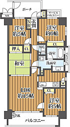 ディアステージ玉出 4LDKの間取図画像