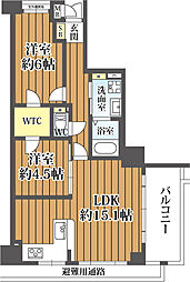 サンヴェール鶴見緑地 2LDKの間取図画像