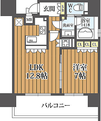 間取り リーガル岡崎橋 7階/-