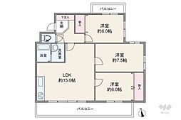 カーサ東泉 3LDKの間取図画像