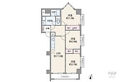 ニューコーポ千種橋 3LDKの間取図画像