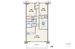 リーデンススクエア八田 3LDKの間取図画像