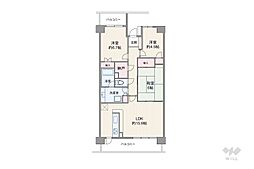 白壁パーク・ホームズ 3LDKの間取図画像