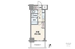 メイクスデザイン名駅南 1Kの間取図画像